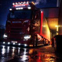 LKWim dunkeln von Sailer und Thaler Transporte OG